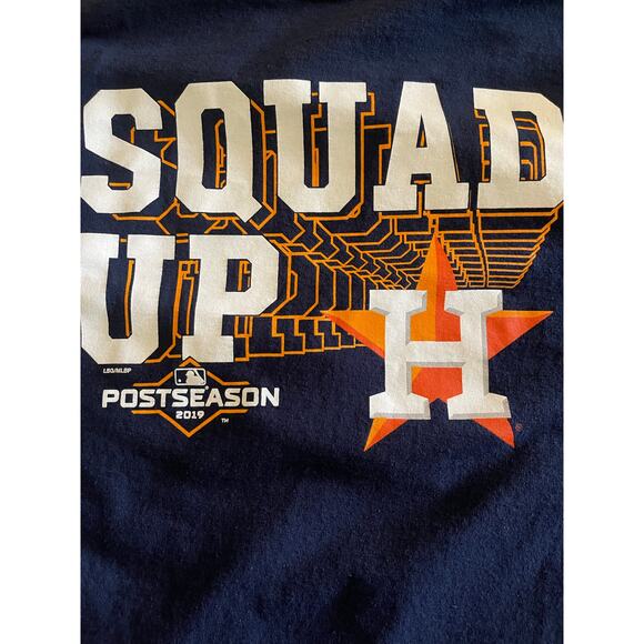 Houston Astros Men's Medium Squad Up Post  Season  2019 Blue T Shirt - Picture 5 of 7